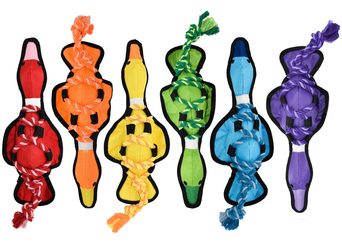 Multipet Cross Rope Duck Dog Toy 19"