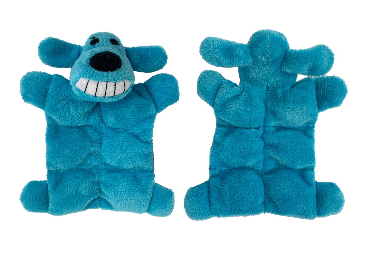 Multipet Minipet Loofa® Squeaker Mat Plush Dog Toy Assorted Colors 6.5"