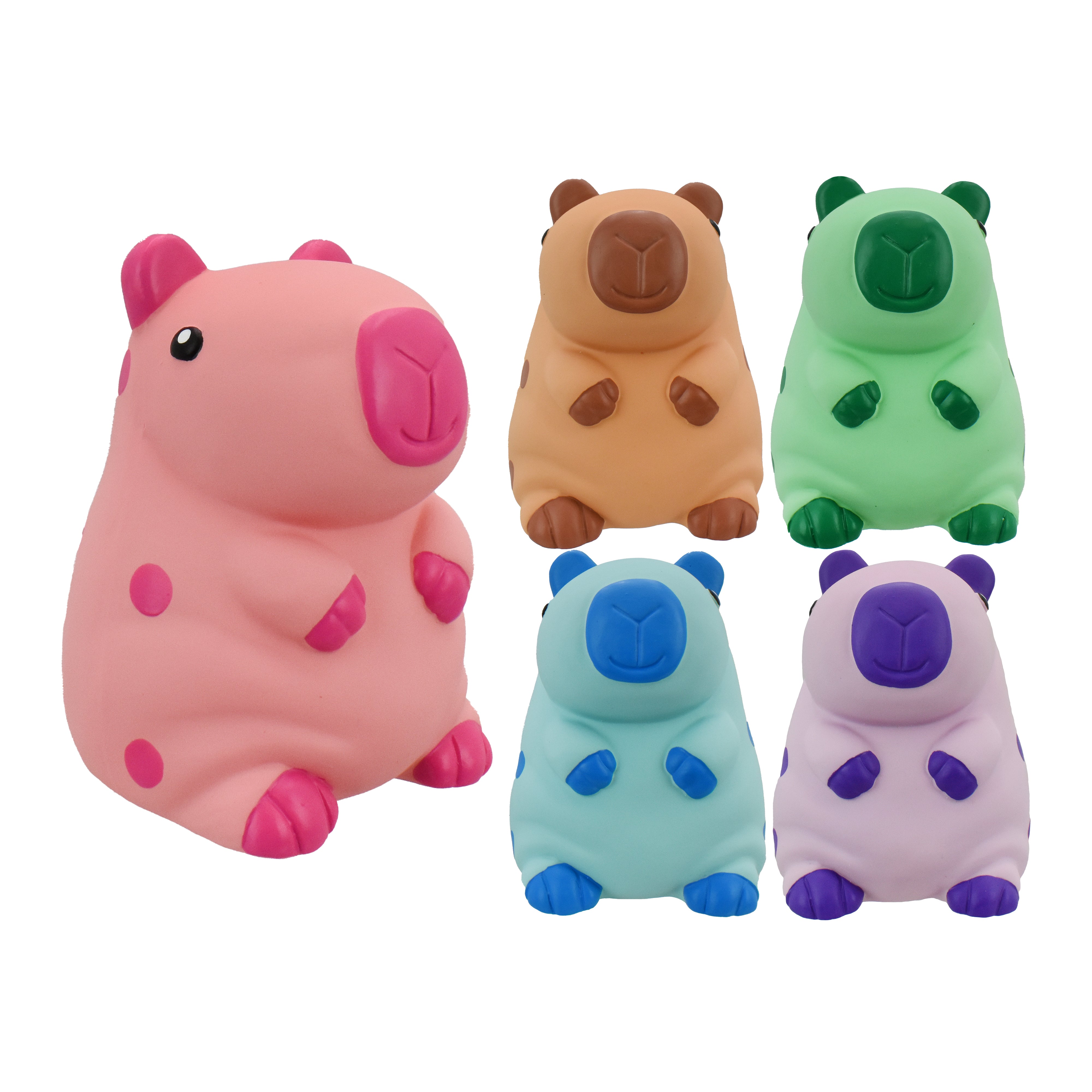 Multipet Capybara Latex Dog Toy 6" Assorted