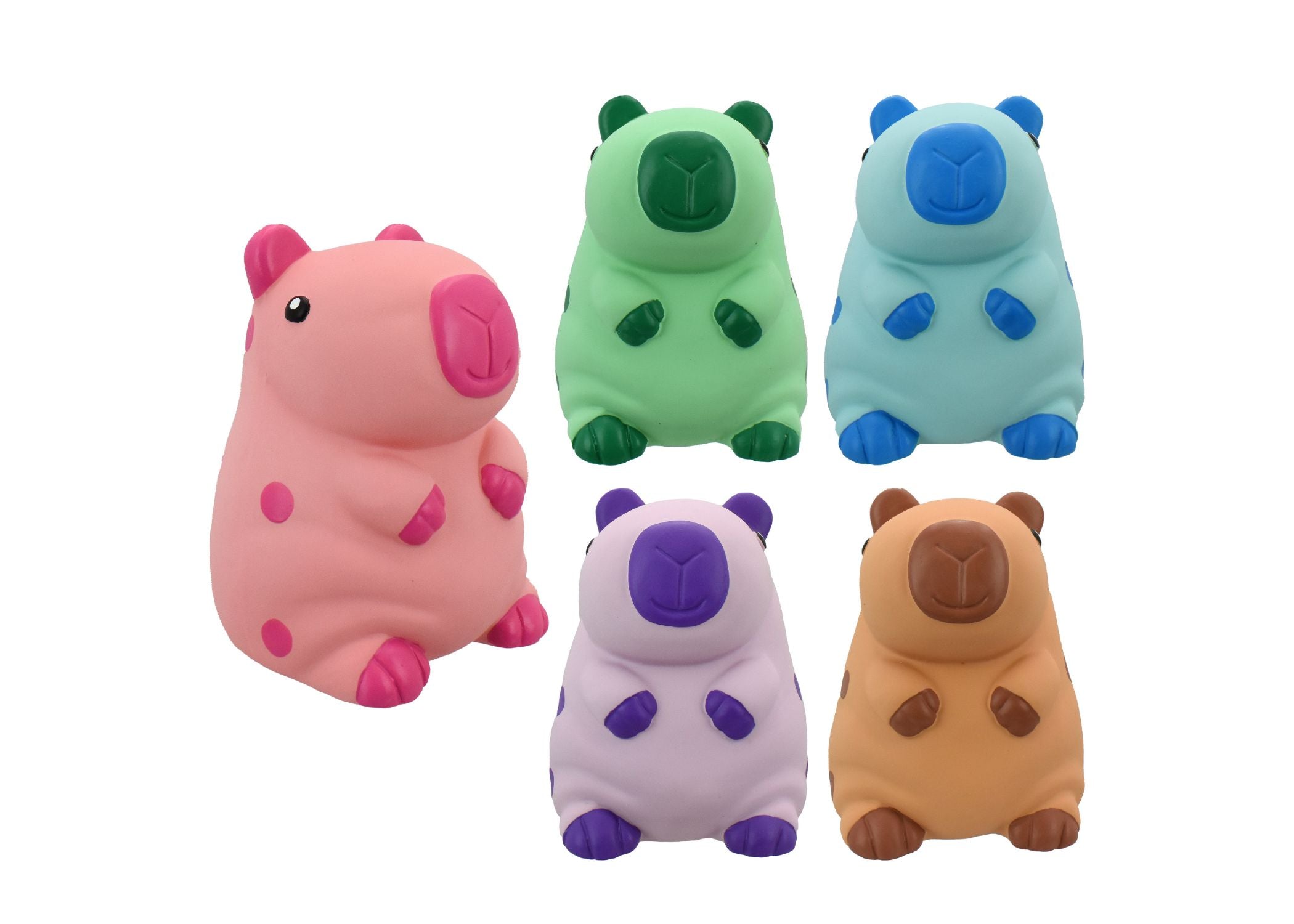Multipet Minipet Capybara Latex Dog Toy 4" Assorted