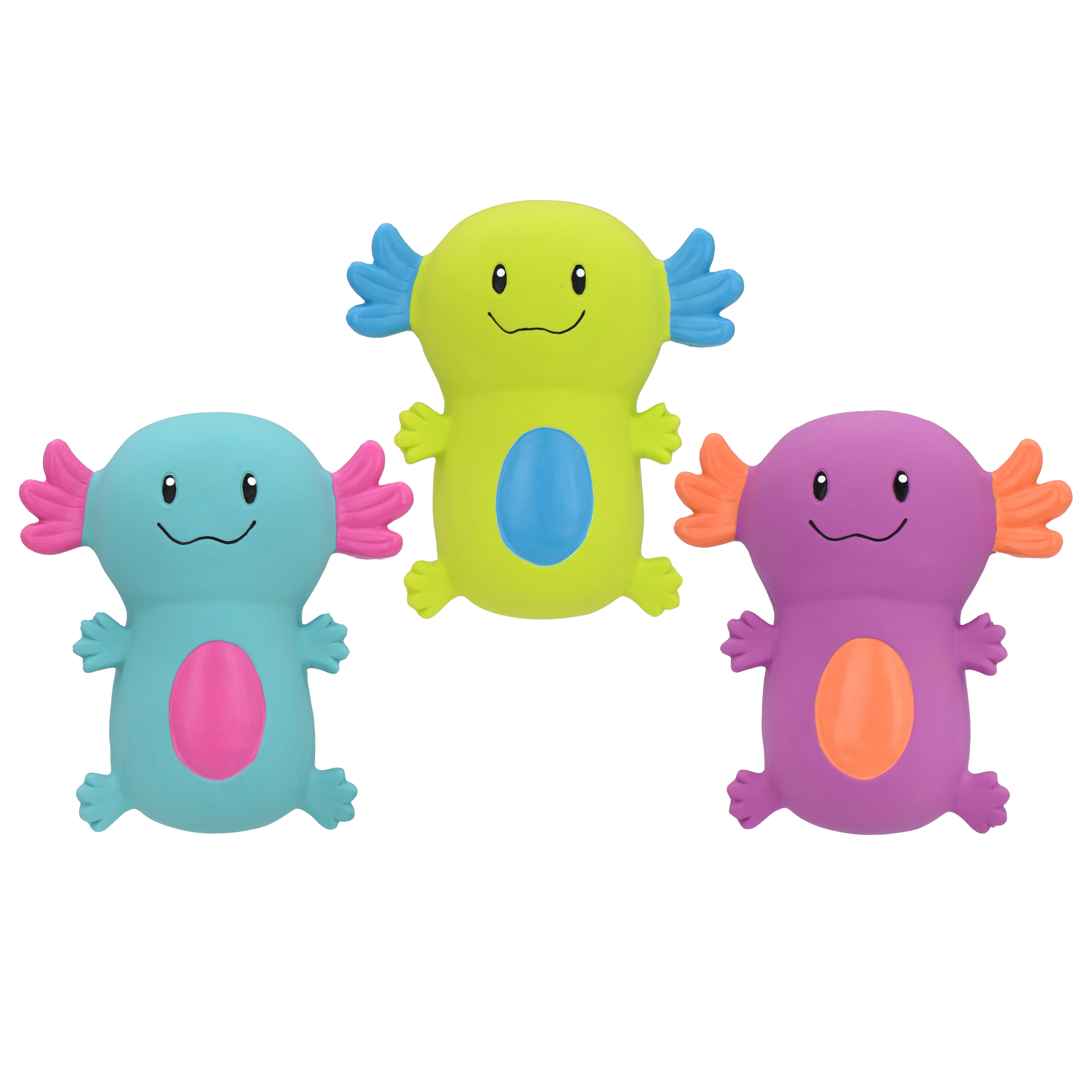 Multipet Minipet Axolotl Latex Dog Toy 4" Assorted
