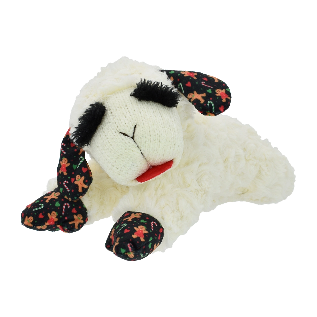 Multipet Christmas Lamb Chop Dog Toy Assorted 10.5”