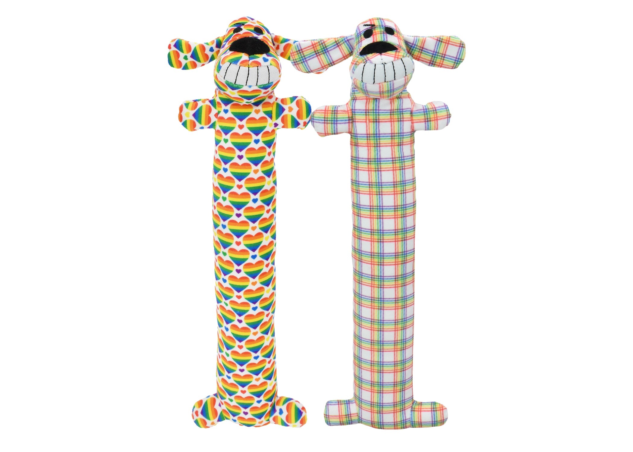 Multipet Rainbow Loofa Dog Plush Dog Toy 12”