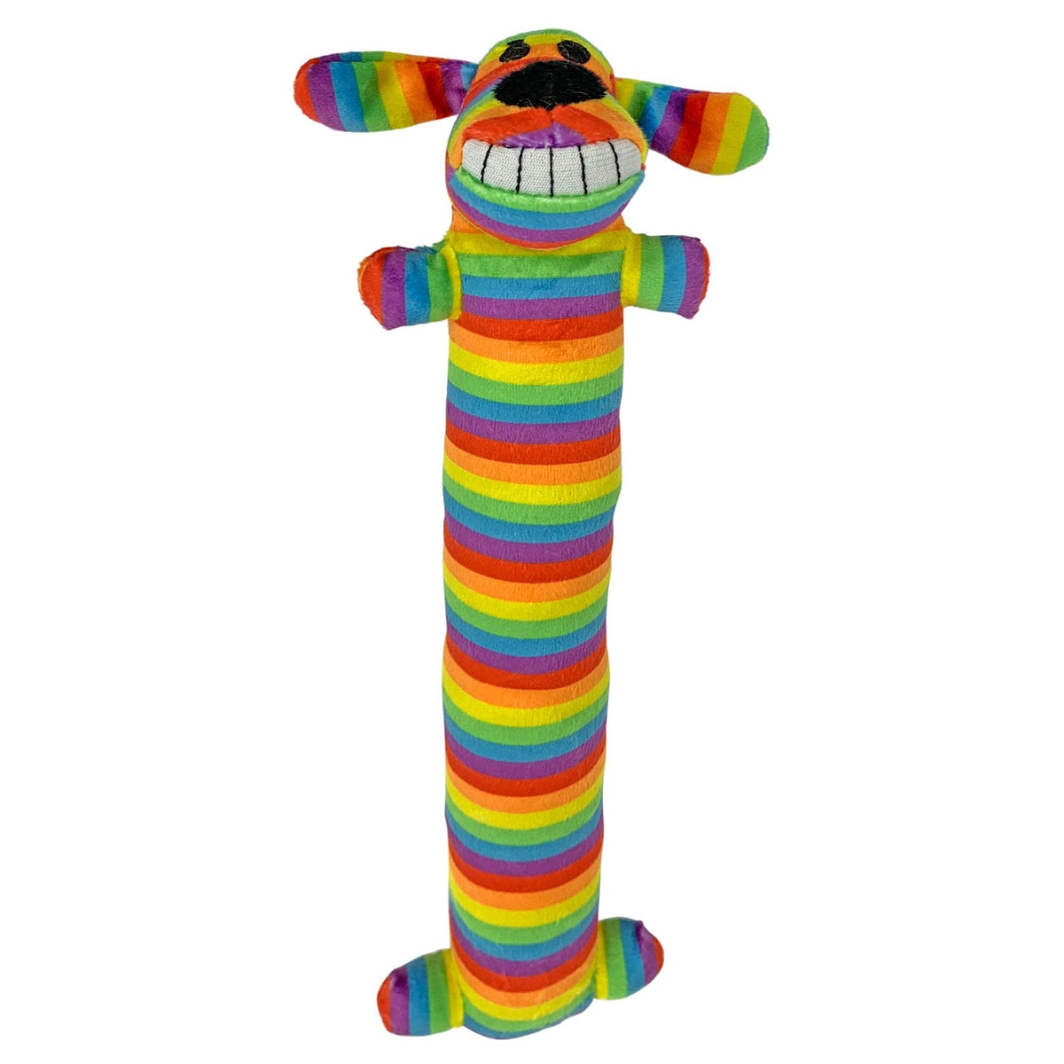 Multipet Rainbow Loofa Dog Plush Dog Toy 12”