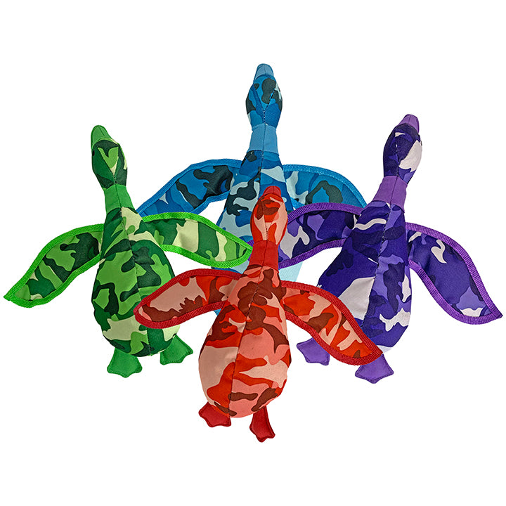 Multipet Camouflage Ducks Plush Dog Toy Assorted Colors 13"