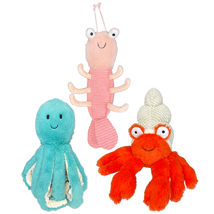 Multipet Margaritaville® Coral Reefers Plush Dog Toy Assorted 11.5"