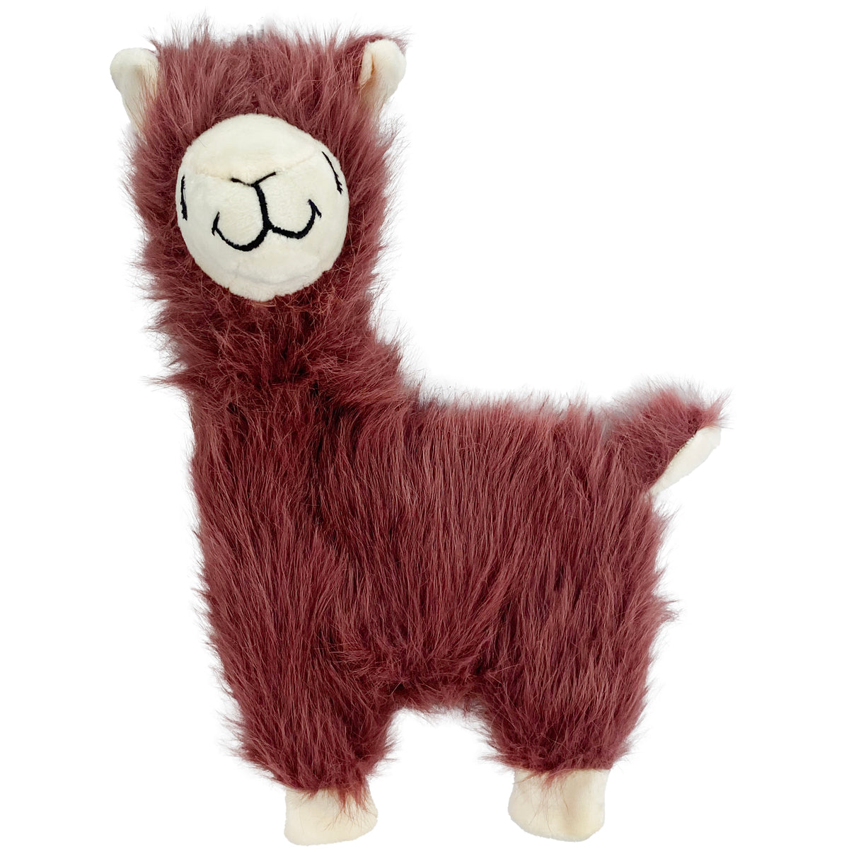 Multipet Fuzzy Llama Plush Dog Toy Assorted Colors 12"