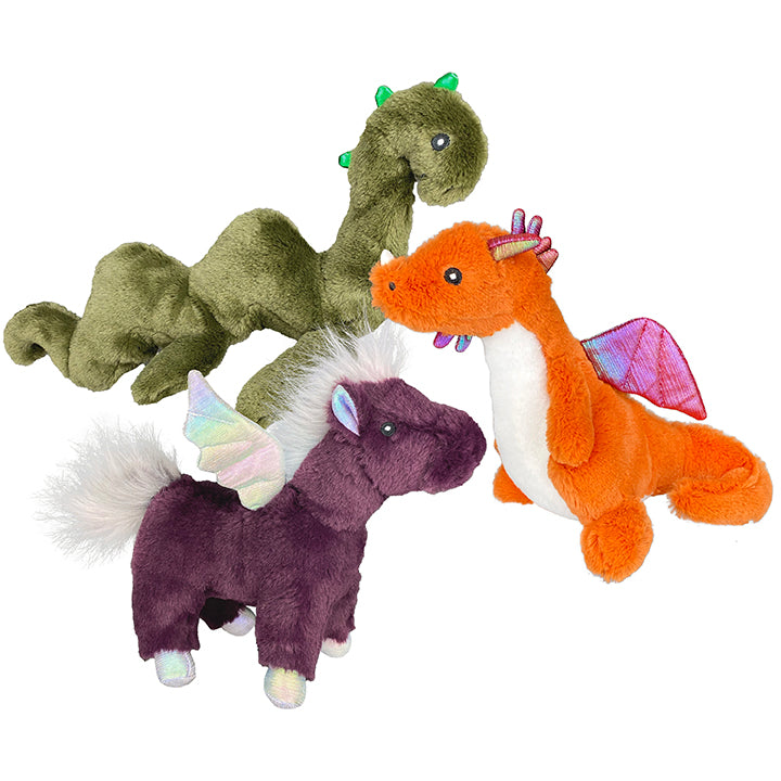 Multipet Mythical Creatures Plush Dog Toy Assorted Animals 10"-13"