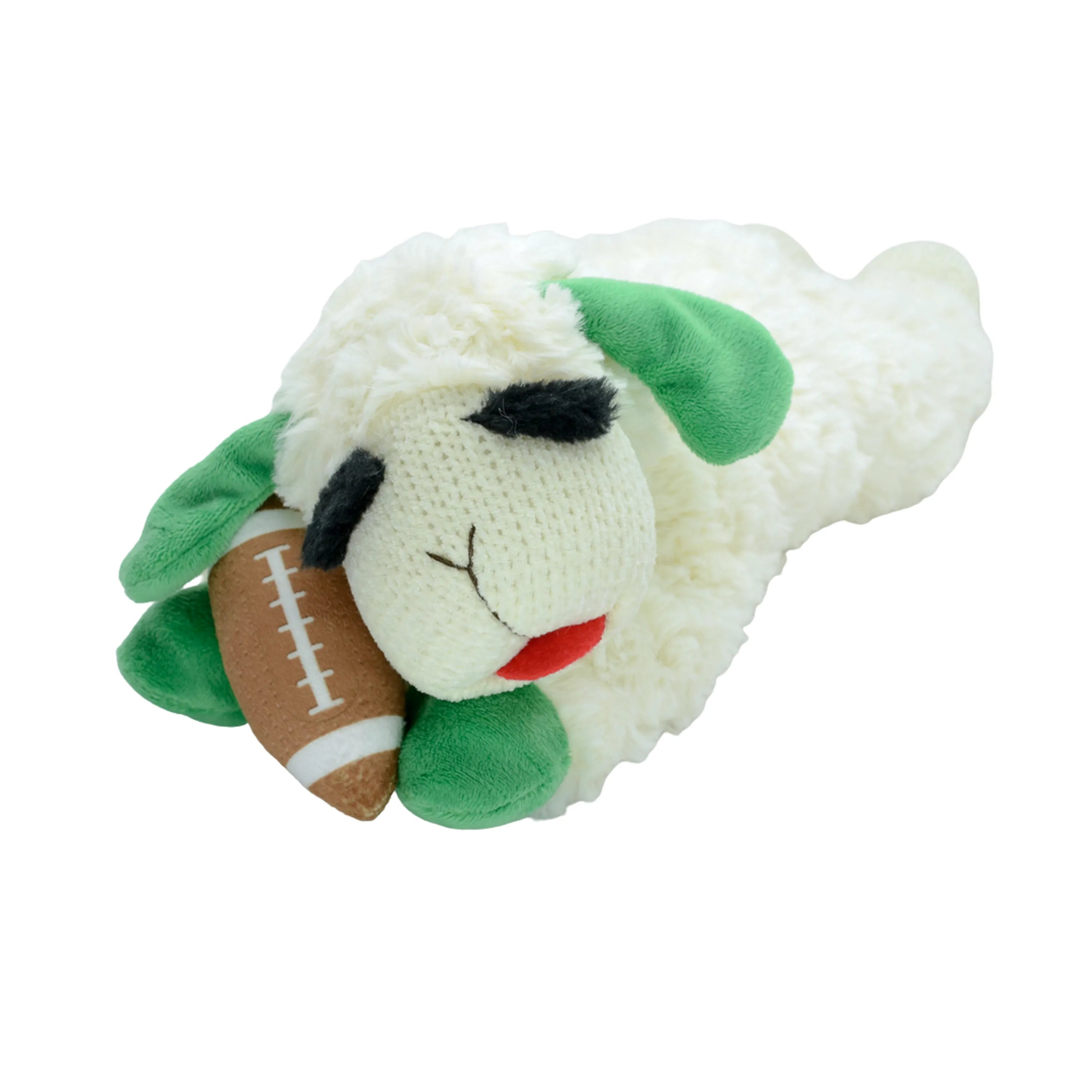 Multipet Tailgate Lamb Chop w/ Football Dog Toy 10.5"
