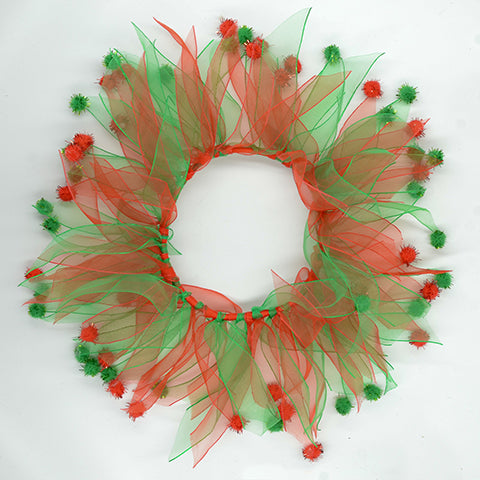 Multipet Holiday Pom Pom Collar Large