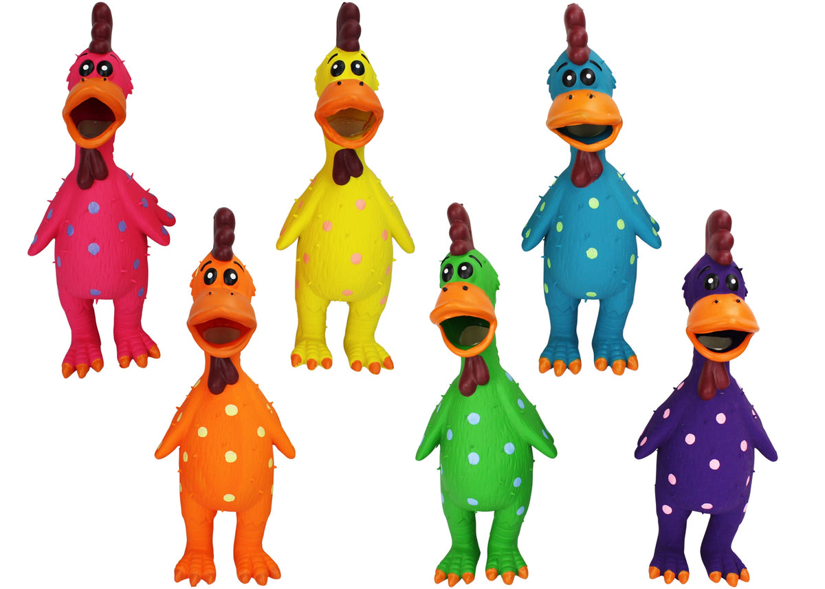 Multipet Globkens Latex Dog Chew Toy Assorted Colors Large 11.5"