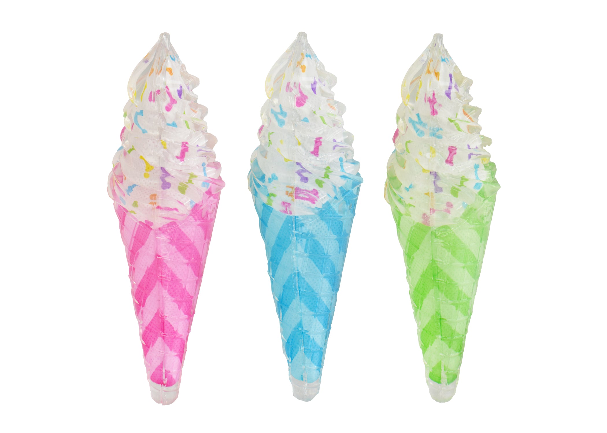 Multipet Ice Cream Cone TPR Dog Toy 2pk Assorted