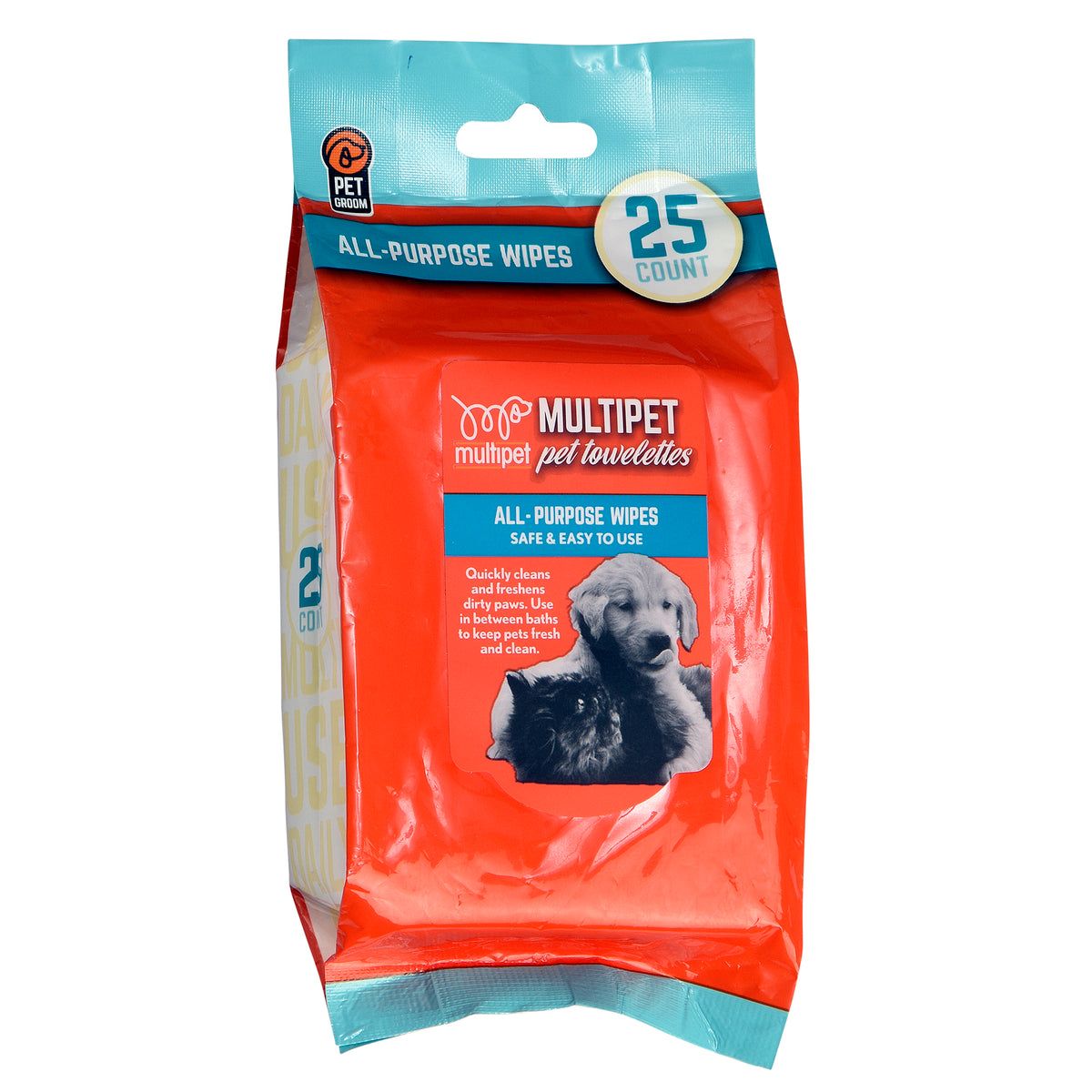 Multipet All-Purpose Wipes Daily Clean Pet Wipes 25ct.