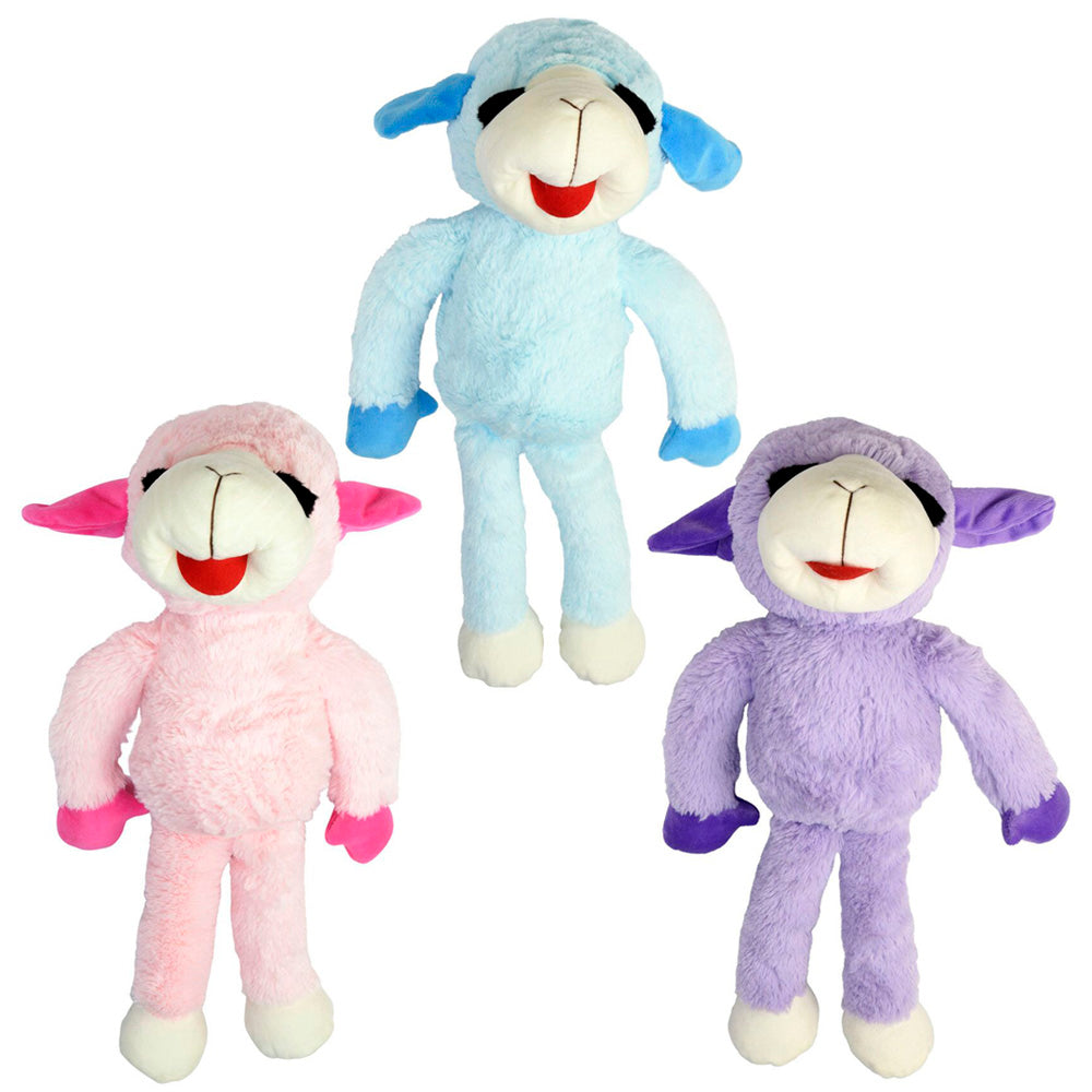 Pet Envy Floppy Lamb Chop Plush Dog Toy Assorted Colors 20"