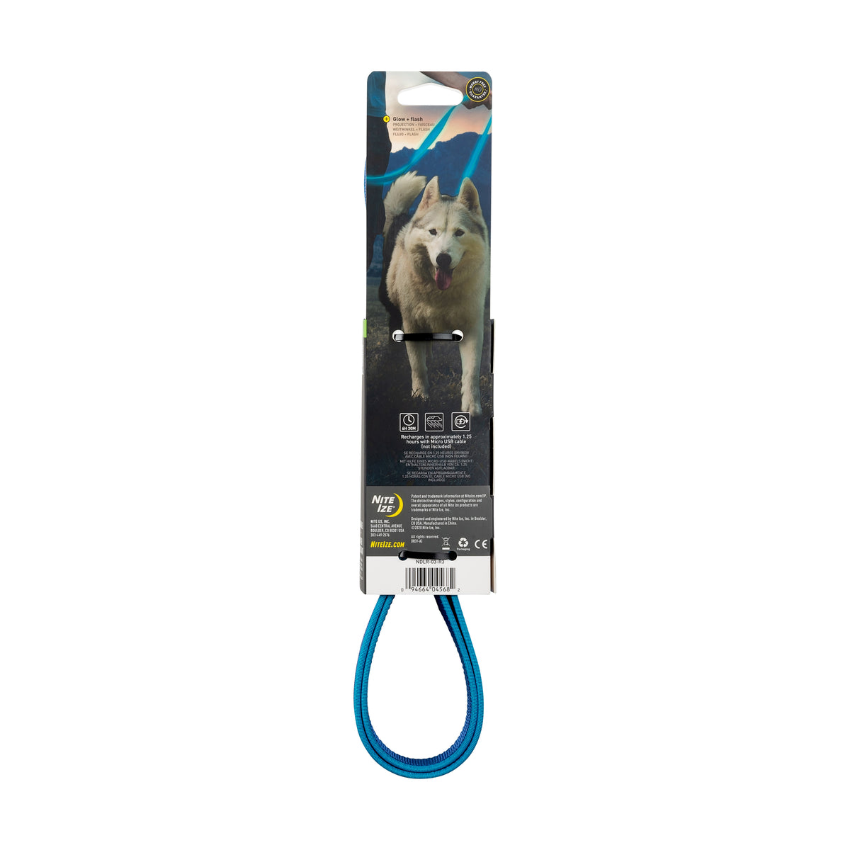 Nite Ize NiteDog Rechargeable LED Leash Blue LED