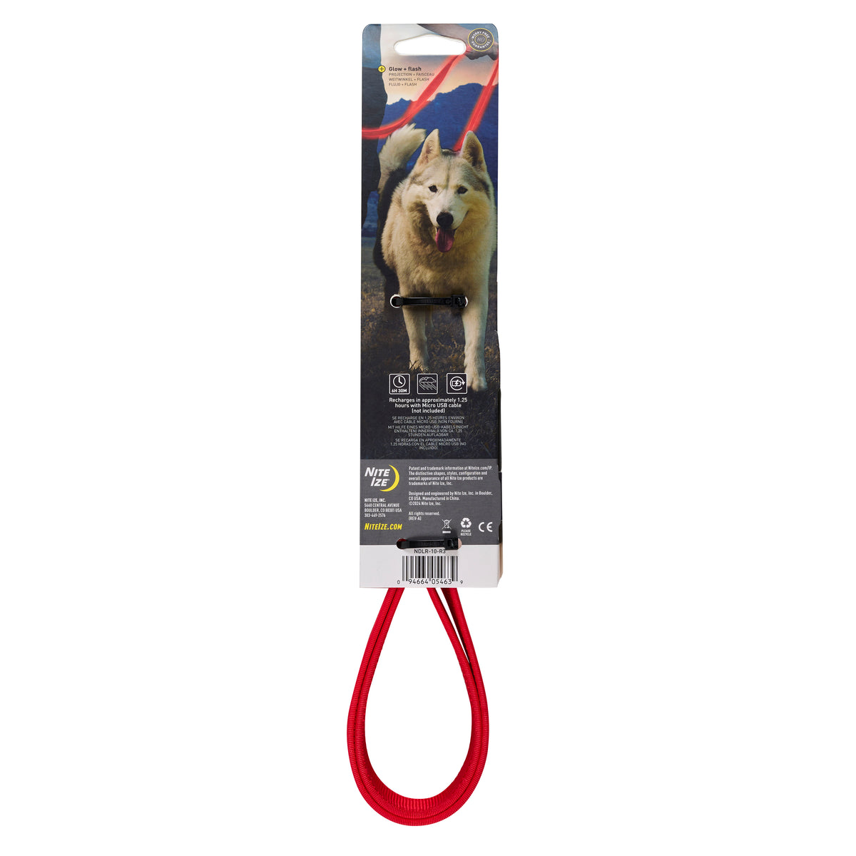 Nite Ize NiteDog® Rechargeable LED Leash - Red/Red LED