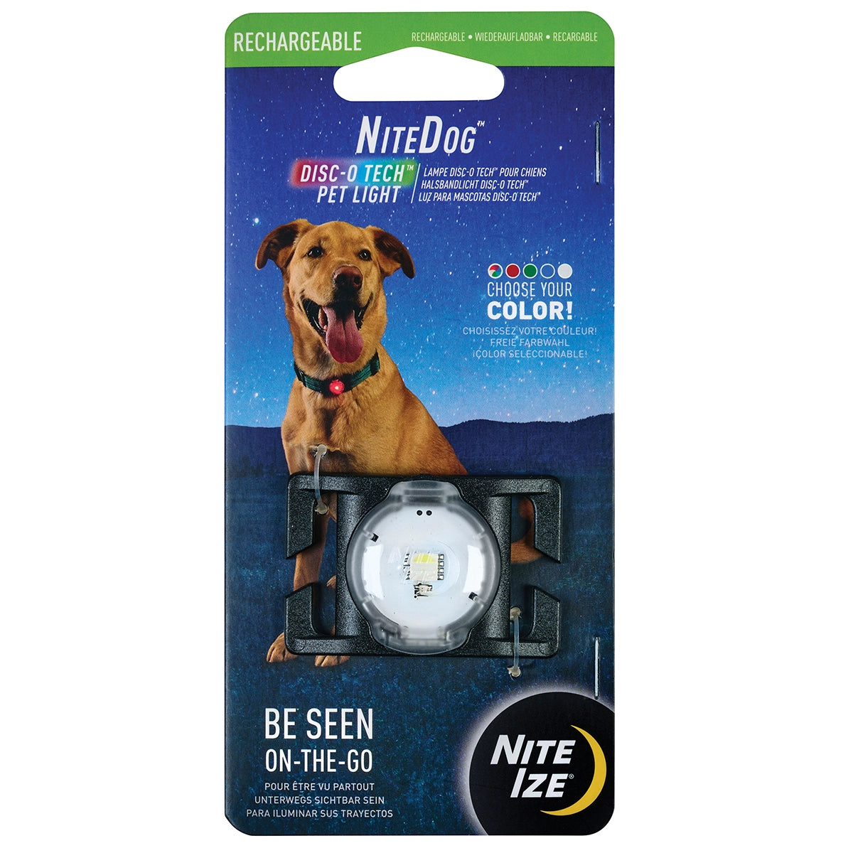 Nite Ize NiteDog™ Rechargeable Pet Light - Disc-O Tech™