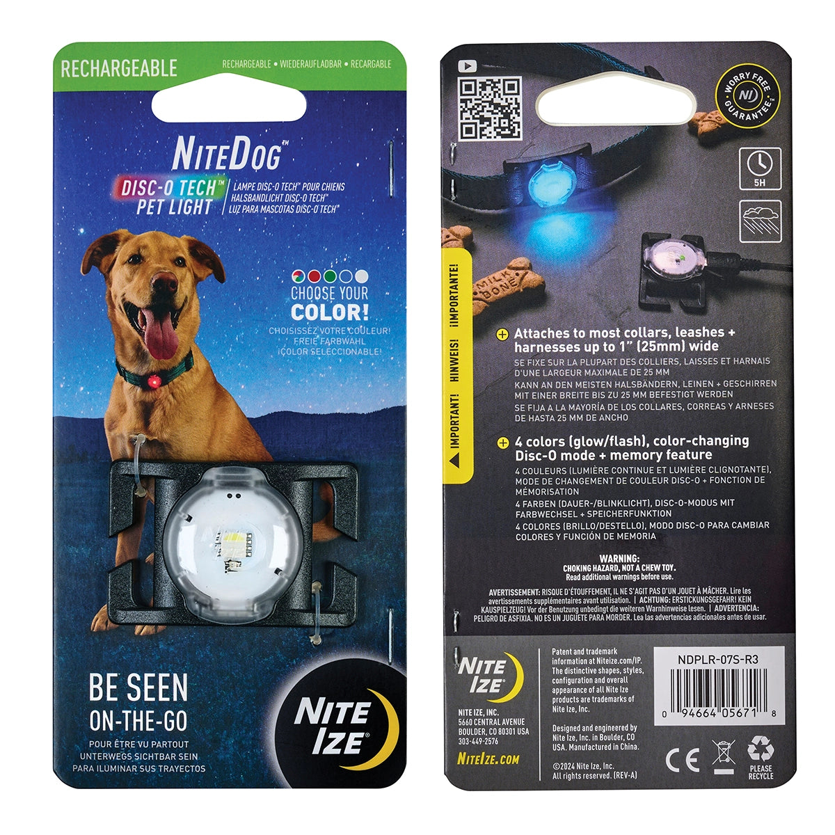 Nite Ize NiteDog™ Rechargeable Pet Light - Disc-O Tech™