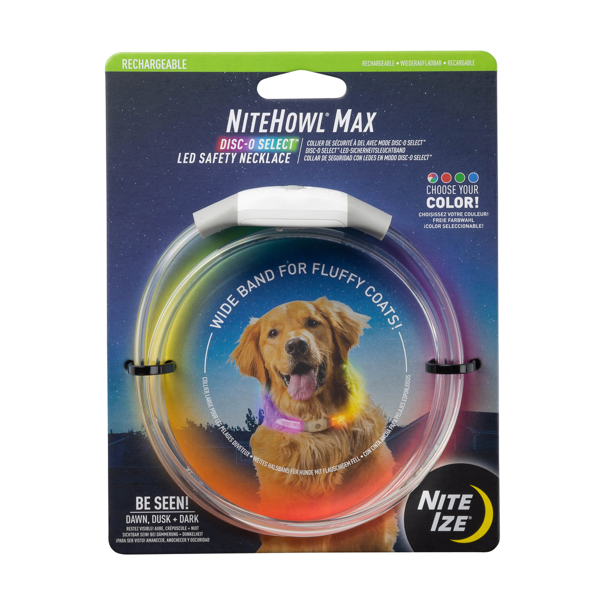 Nite Ize NiteHowl® Max Rechargeable LED Safety Necklace - Disc-O Select™