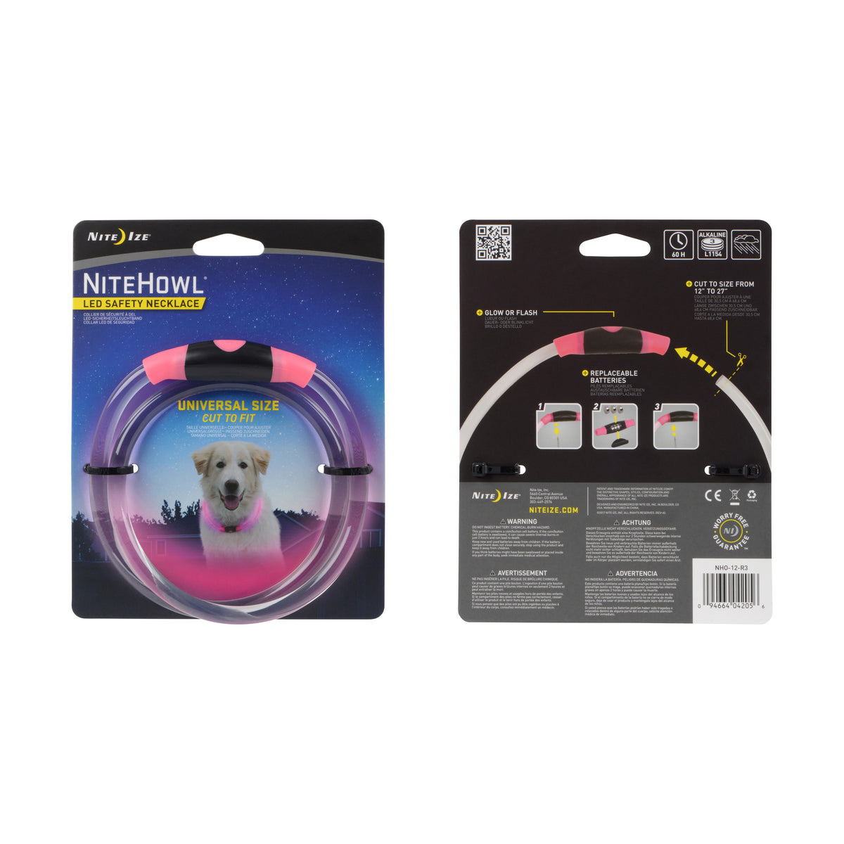Nite Ize NiteHowl LED Safety Necklace - Tie Dye Pink