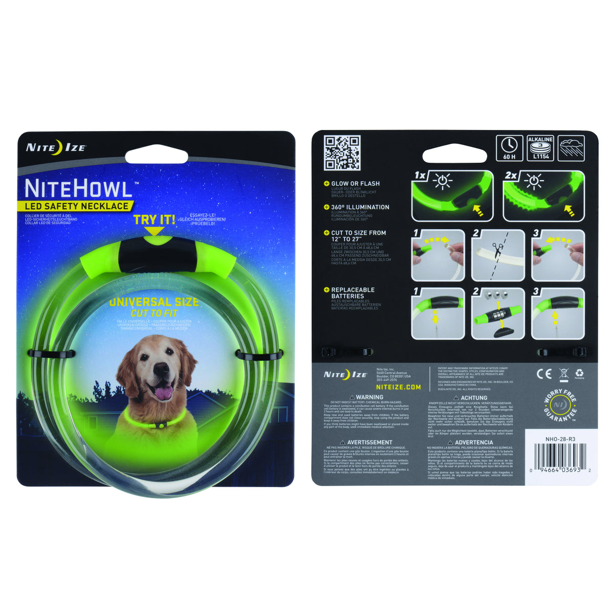 Nite Ize NiteHowl LED Safety Necklace - Green