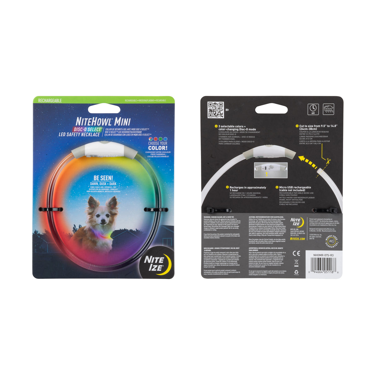 Nite Ize NiteHowl® Mini Rechargeable LED Safety Necklace - Disc-O Select™