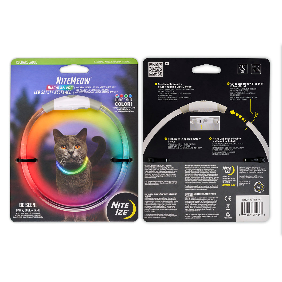 Nite Ize NiteMeow™ Rechargeable LED Safety Necklace - Disc-O Select™