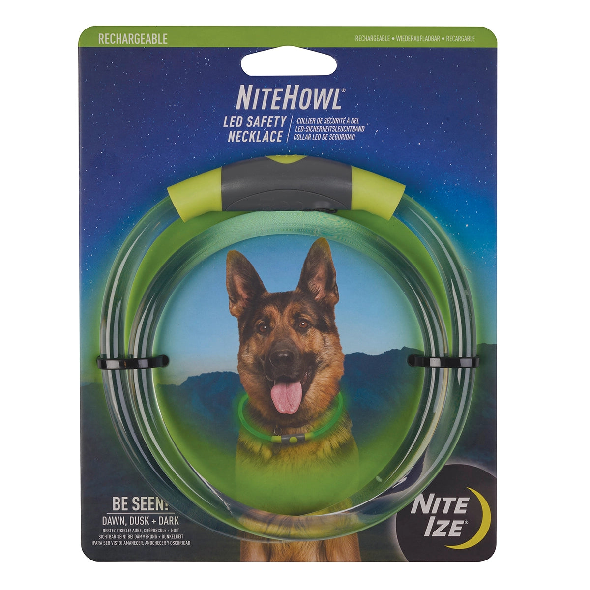 Nite Ize NiteHowl® Rechargeable LED Safety Necklace - Green