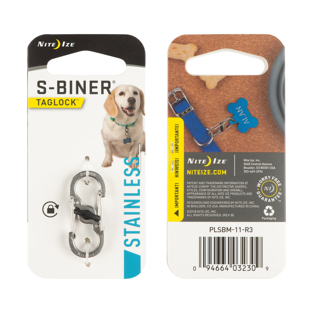 Nite Ize S-Biner TagLock Stainless Steel Stainless
