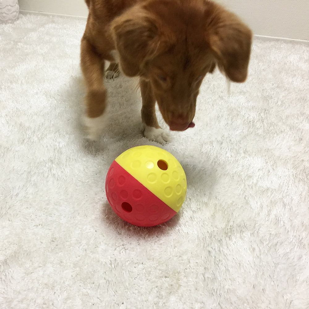 Nina Ottosson Treat Tumble Interactive Treat Dog Puzzle Toy Red/Yellow Large Level 1
