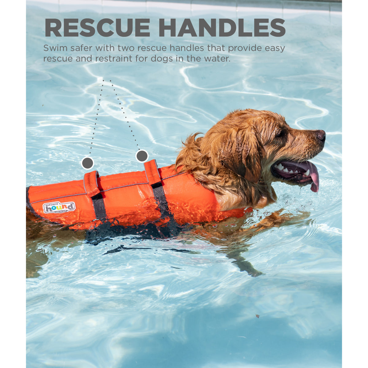 Outward Hound Granby Splash Dog Life Jacket Orange XL