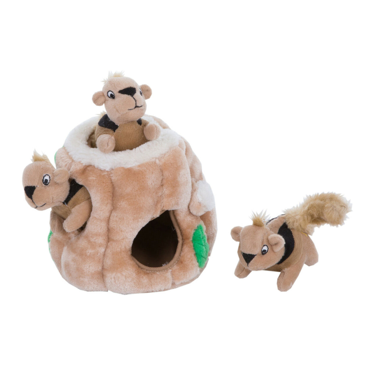 Outward Hound Hide A Squirrel Plush Dog Puzzle Toy Brown Small