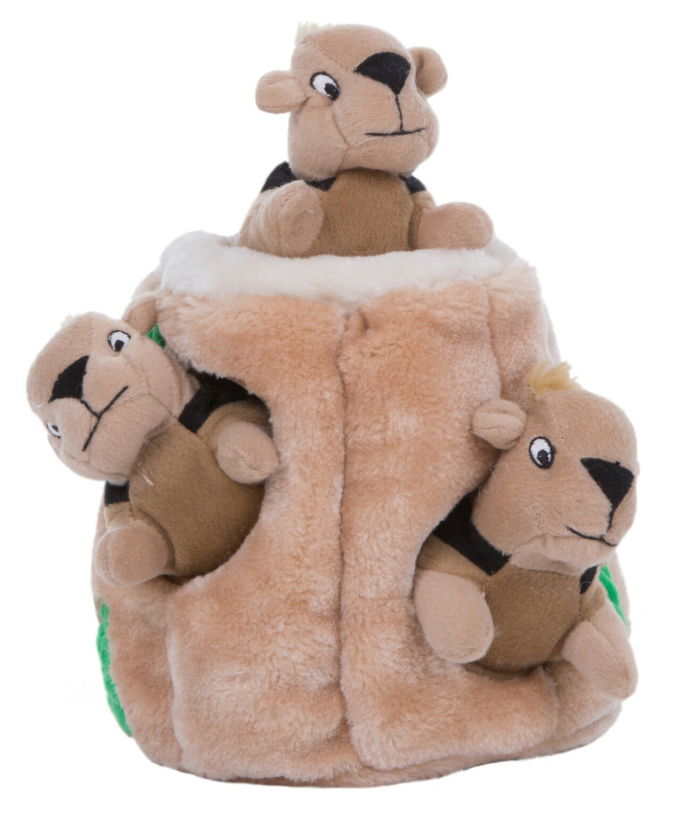 Outward Hound Hide A Squirrel Plush Dog Puzzle Toy Brown Small