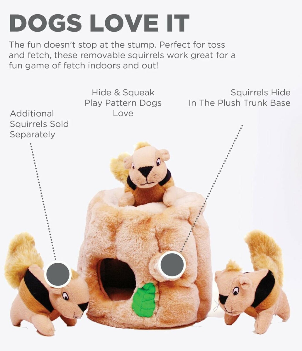 Outward Hound Hide A Squirrel Plush Dog Puzzle Toy Brown Medium