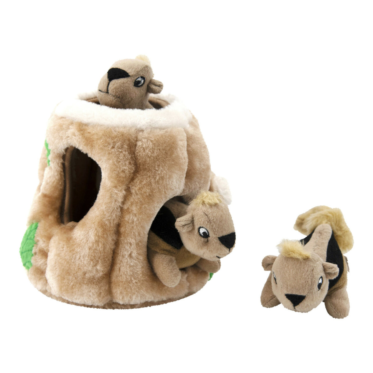 Outward Hound Hide A Squirrel Plush Dog Puzzle Toy Brown Medium