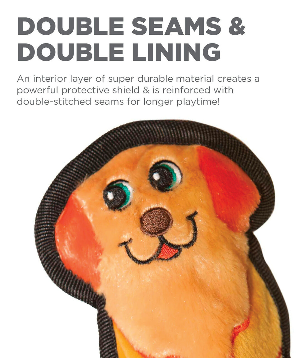 Outward Hound Invincibles Dog Durable Plush Dog Toy Orange XS