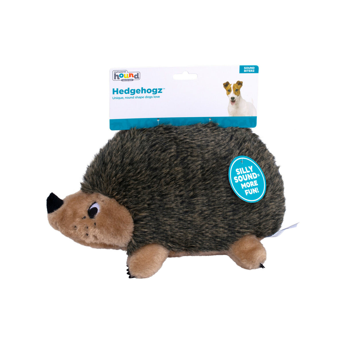 Outward Hound Hedgehogz Brown Plush Dog Toy Medium