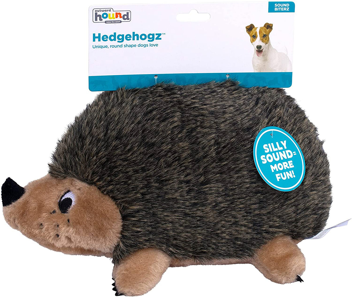 Outward Hound Hedgehogz Brown Plush Dog Toy Small