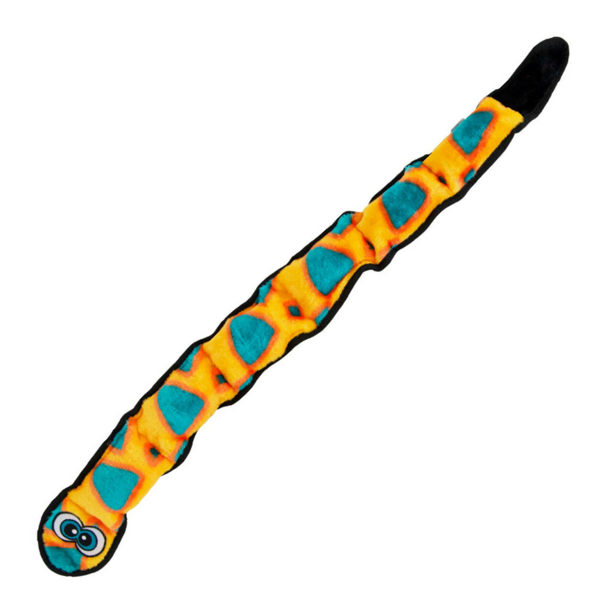 Outward Hound Invincibles Snake Durable Plush Dog Toy Orange XL