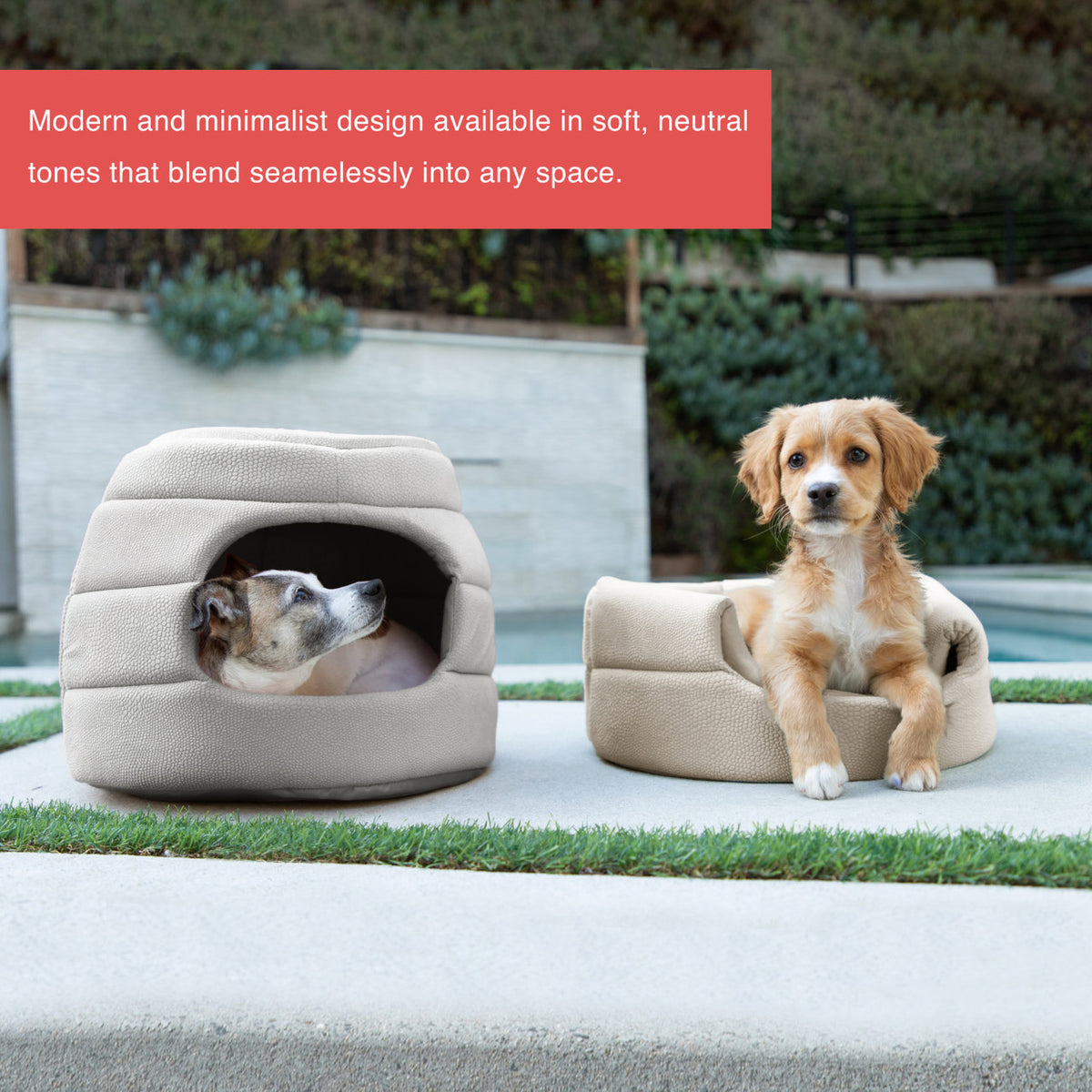 Best Friends by Sheri 2-in-1 Honeycomb Ilan Pet Hut Cuddler Cat and Dog Bed Grey