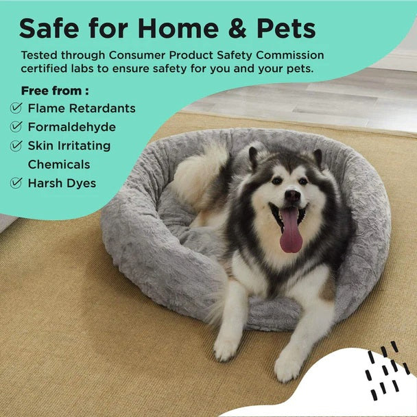 Best Friends by Sheri Lux Donut Dog Bed Grey 36"x36"