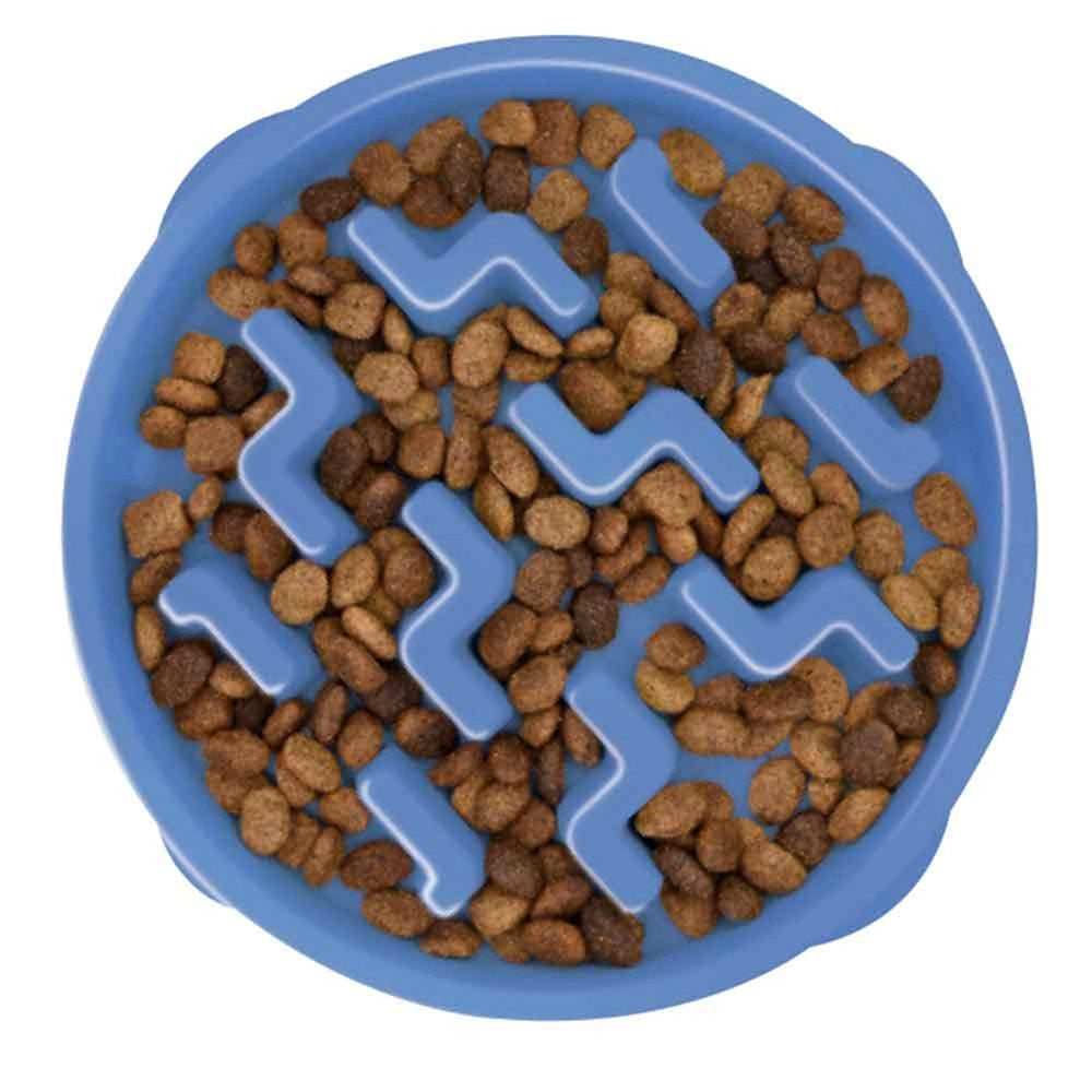 Outward Hound Fun Feeder Slo Bowl Dog Feeder Blue Large
