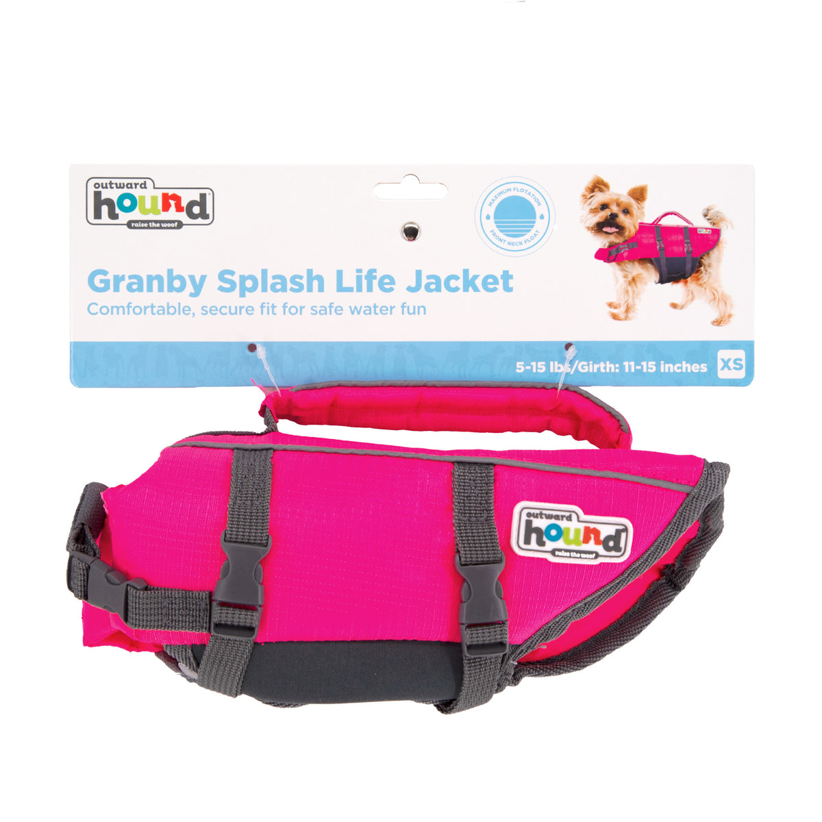 Outward Hound Granby Splash Life Jacket Pink XS