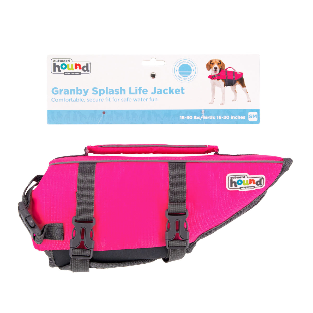 Outward Hound Granby Splash Life Jacket Pink Small