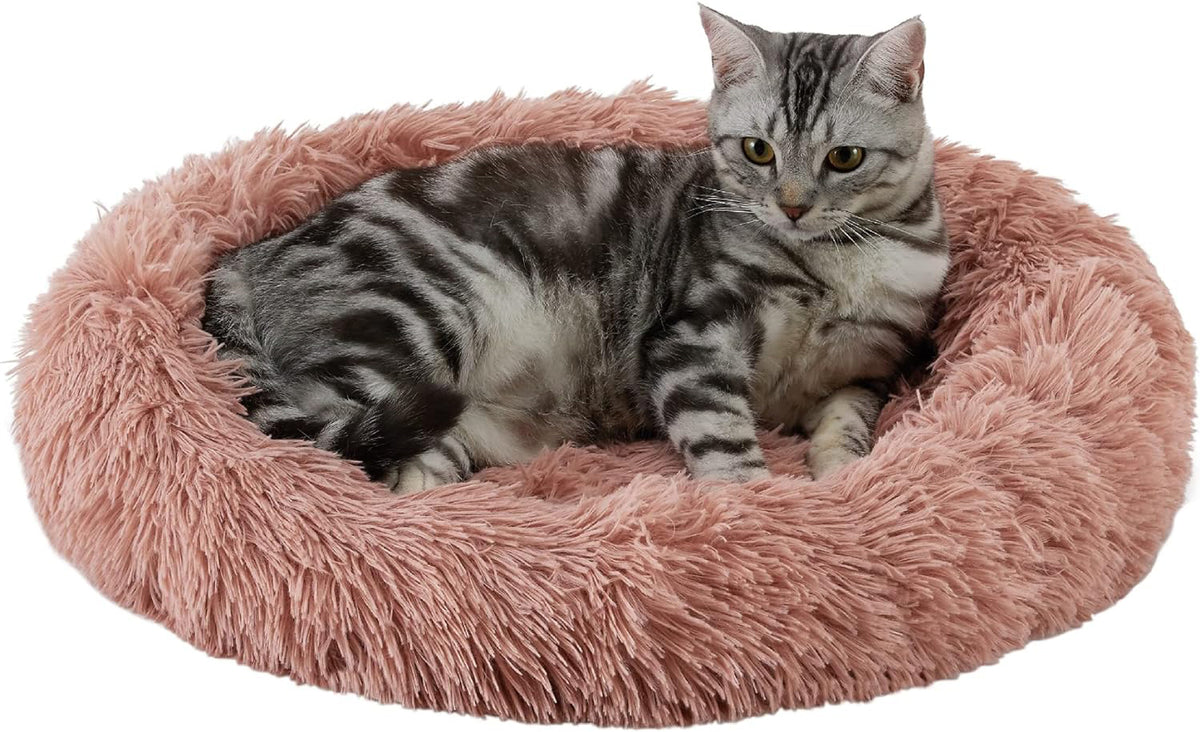 Best Friends by Sheri Cat Donut Bed Dusty Rose 21x19