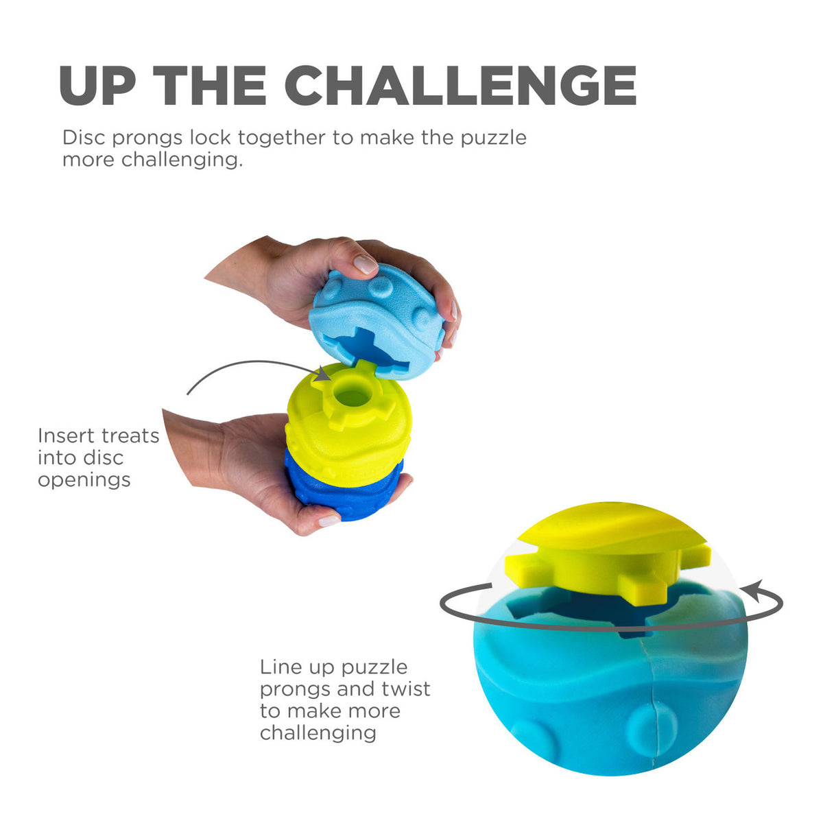 Outward Hound Treat Locking Discs Dog Treat Dispenser Toy Multicolor