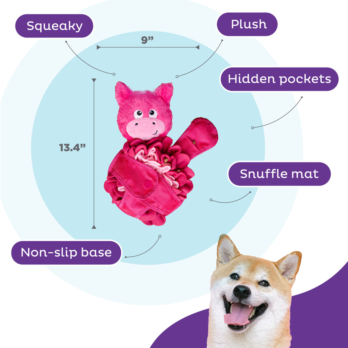 Nina Ottosson Snuffle Palz Pig TNT Pink Large