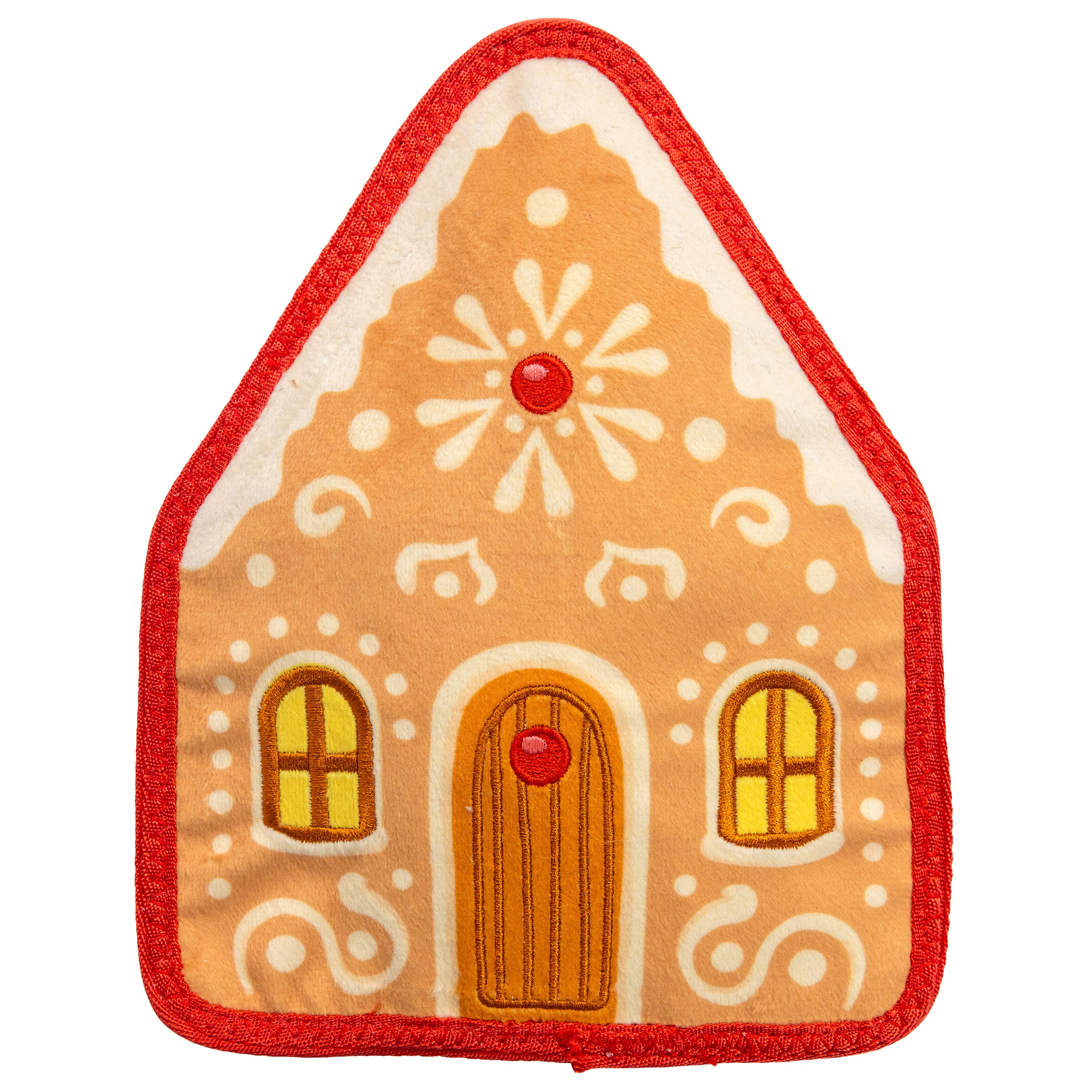 Outward Hound Tough Skinz Gingerbread House Dog Toy Brown Medium