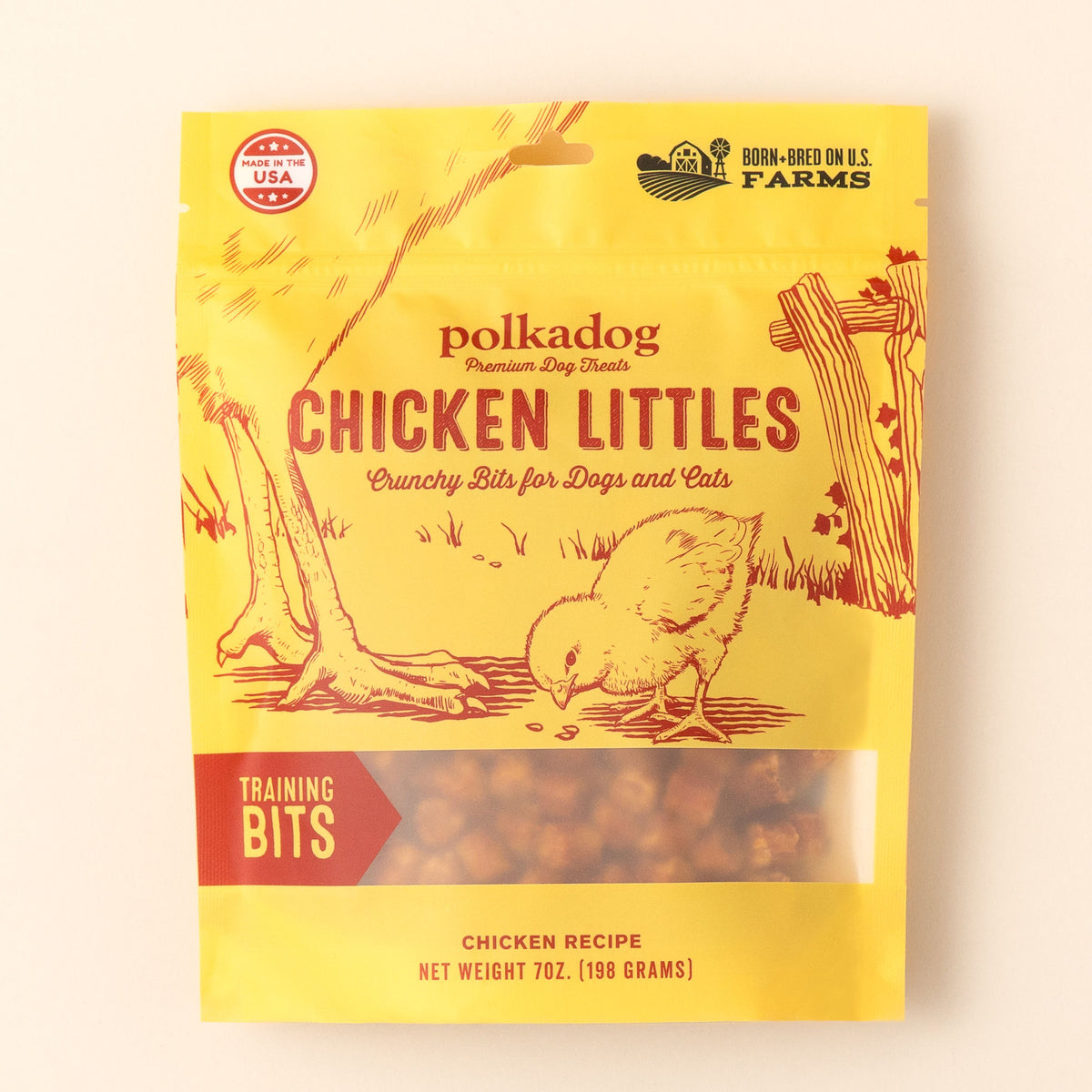 Polkadog Chicken Littles Training Bits Crunchy Dog and Cat Treats 7oz