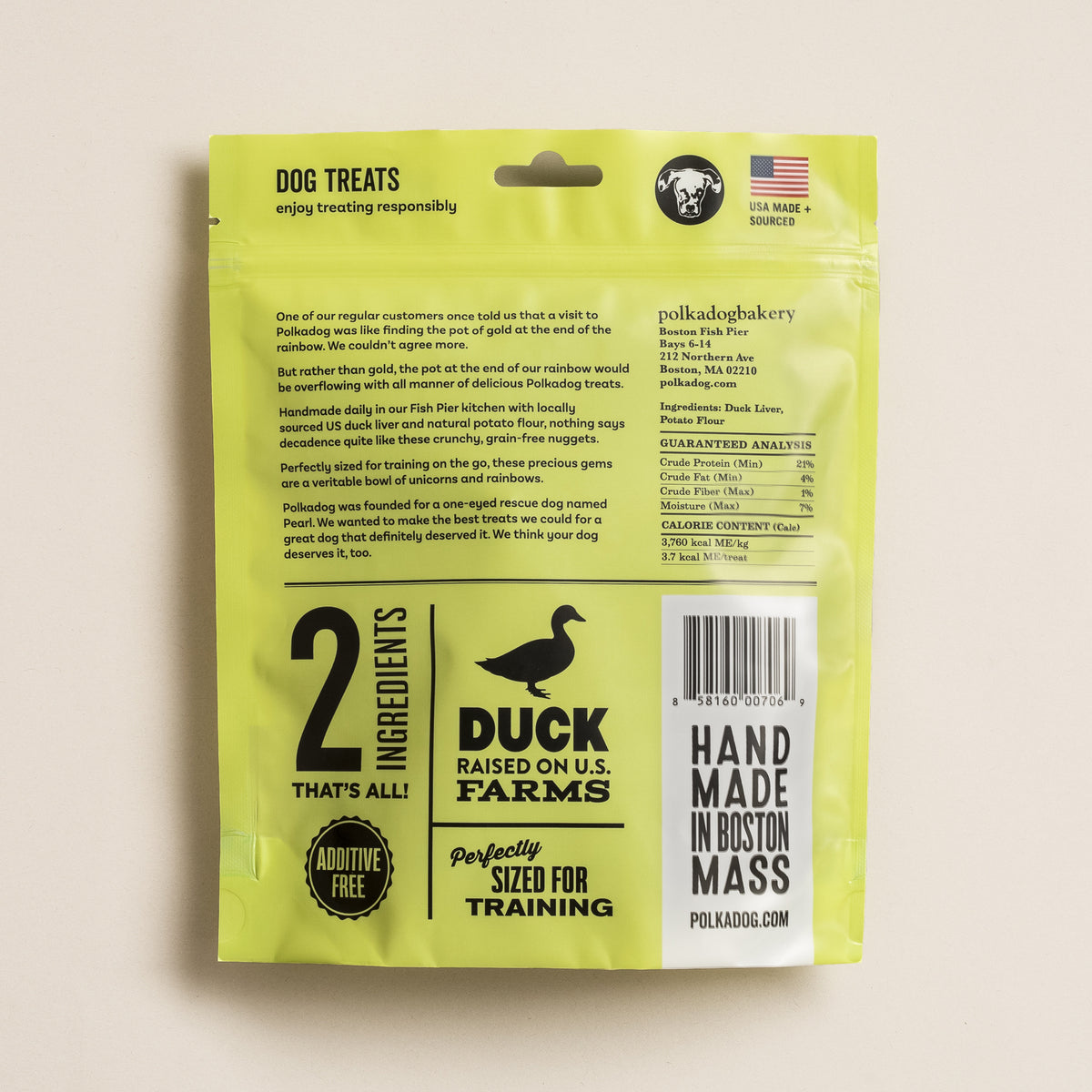 Polkadog Lucky Duck Training Bits Crunchy Dog Treats 7oz